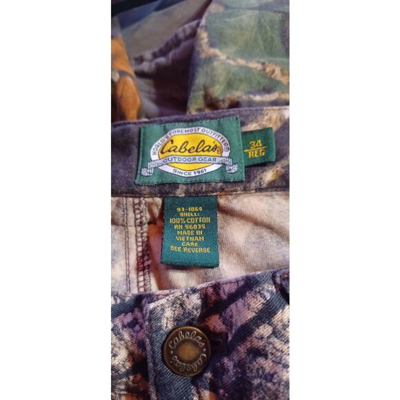 Men's Cabela's 34 Regular Camouflage Hunting Cargo Pants Mossy Oak Break Up Camo - Picture 5 of 6